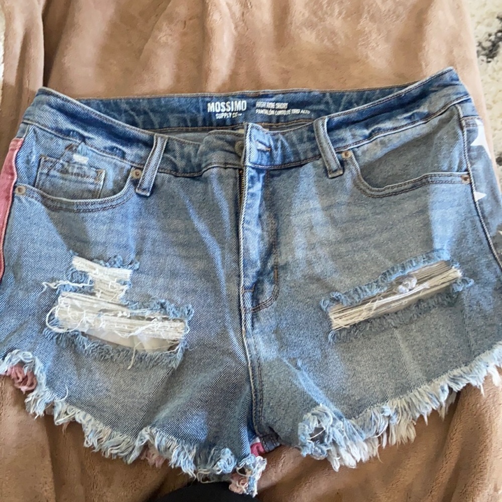 American flag Mossimo jean shorts